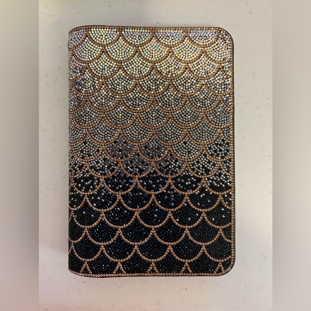 Jacqueline Kent black mermaid notebook sleeve with notebook included. New in bag